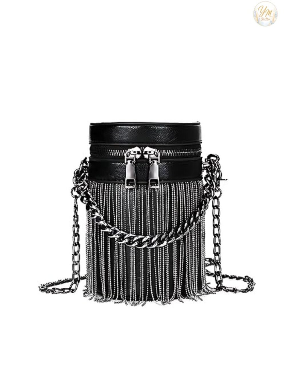Vegan Leather Y2K Punk Tassel Bucket Bag Gothic Fringe Shoulder Crossbody - Picture 1 of 6